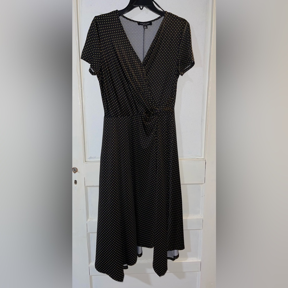 Black and Gold Polka Dot Dress | Perceptions New York